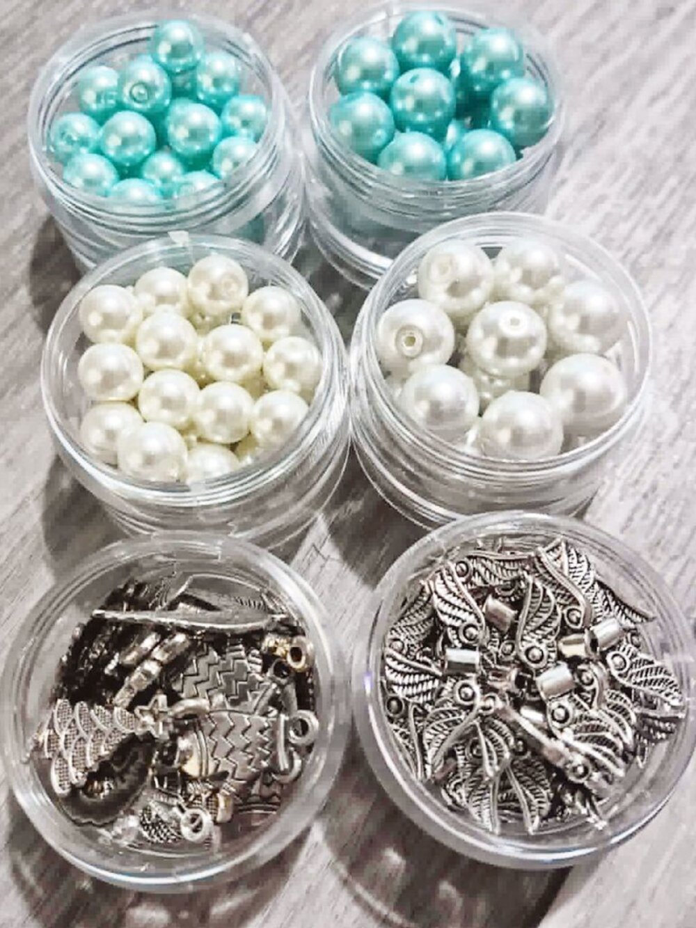 Bulk Lot of Glass Beads and Charms